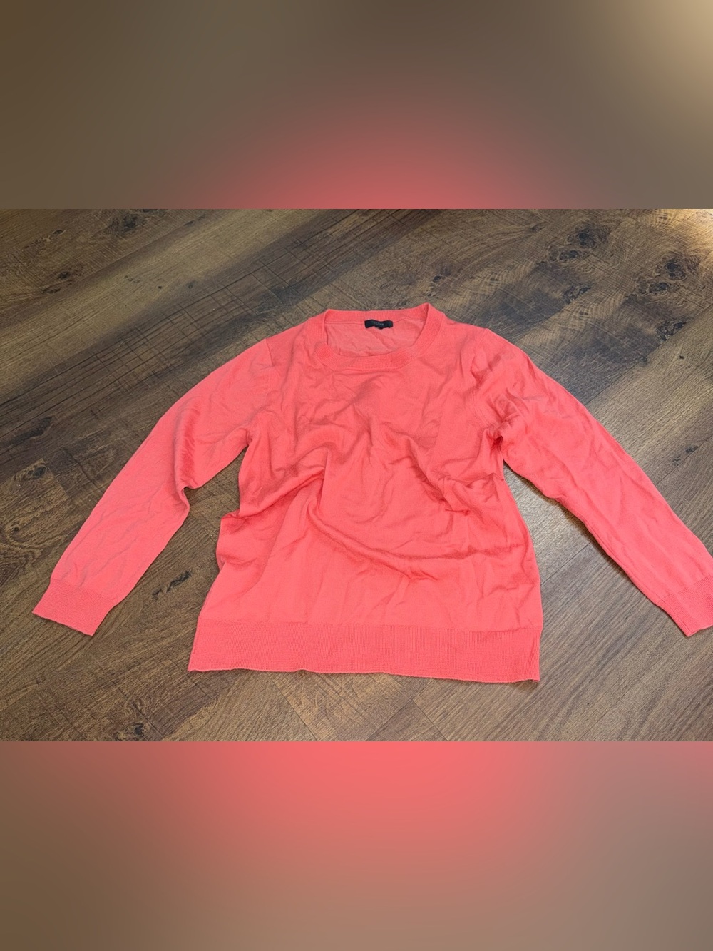 J. Crew Coral Scoopneck Lightweight Sweater